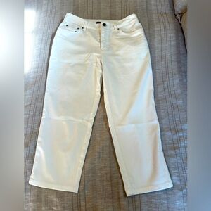 Jones NY Signature Petite White Crop Pants